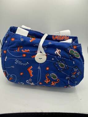 Florida Gators Canvas Tote Bag Small Blue and white hand made with love!